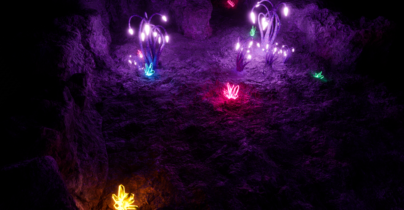 Bioluminescent Alien Cave